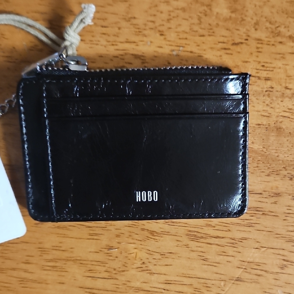 HOBO Glossy Black Card Holder